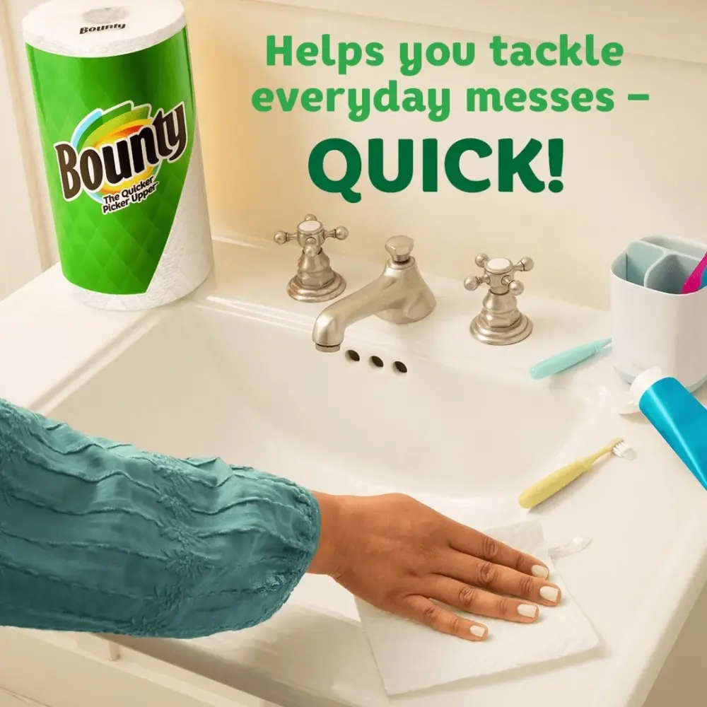 Bounty Select-A-Size Paper Towels. White. 8 Double Plus Rolls = 20 Regular Rolls - Image 6