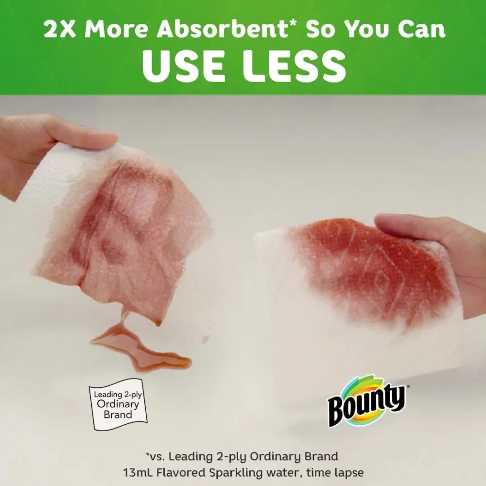 Bounty Select-A-Size Paper Towels. White. 8 Double Plus Rolls = 20 Regular Rolls - Image 5