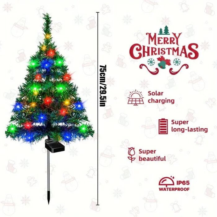 Solar Christmas tree lights holiday decorations. outdoor courtyards. gardens. lawns. small path lights. atmosphere lights