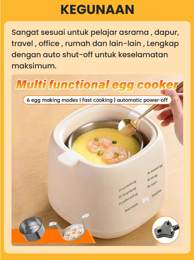 EGG COOKER Pengukus Telur Pelbagai Fungsi