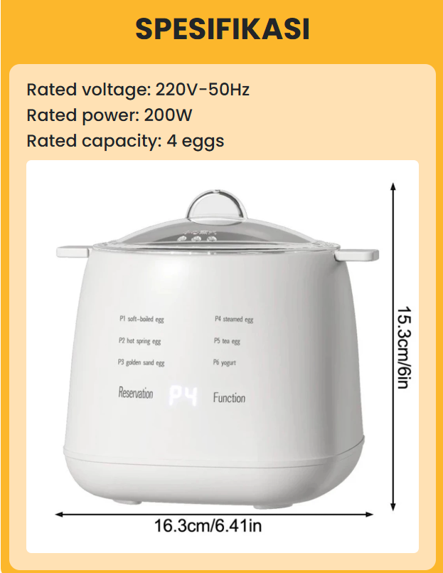 EGG COOKER Pengukus Telur Pelbagai Fungsi